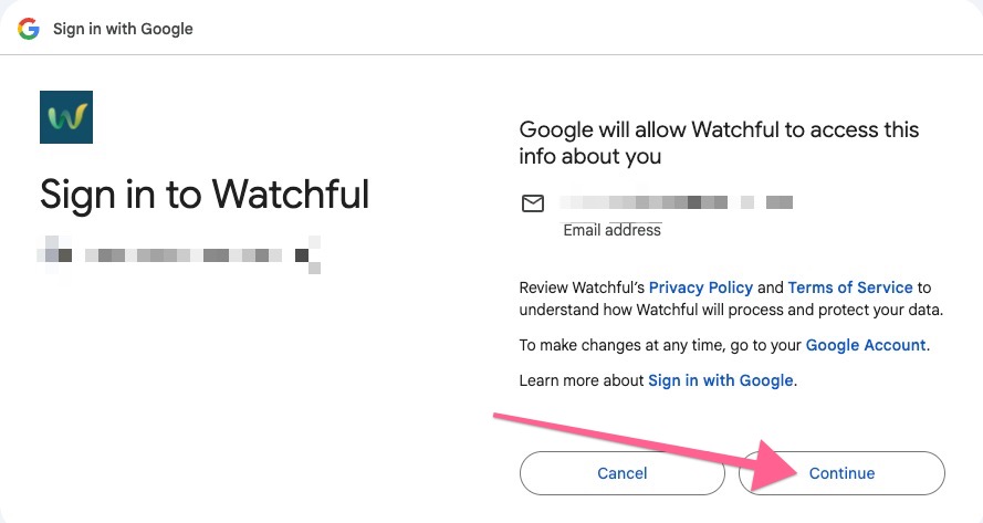 google grant watchful permission
